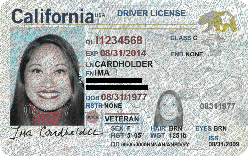 ID card with watermark